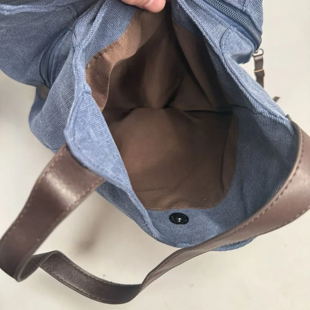 K2 Classic Women’s Hobo Bag Canvas Cotton Blue EUC